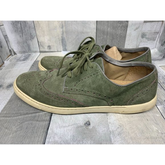 Mens Hush Puppies Olive Green suede size 10.5 - Picture 1 of 7